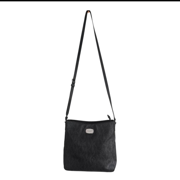 MICHAEL KORS Signature  Jet Set Travel Messenger Crossbody Folio Bag Rare - Picture 1 of 15